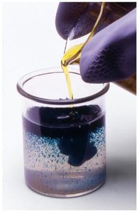 Formation of a precipitate in a chemical reaction