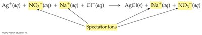 Net ionic equation after removing spectator ions