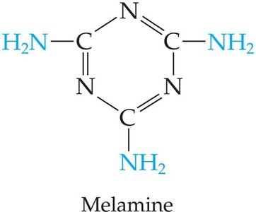 Structure of melamine