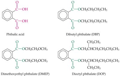 Structures of phthalate plasticizers