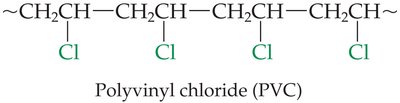 Structure of polyvinyl chloride (PVC)