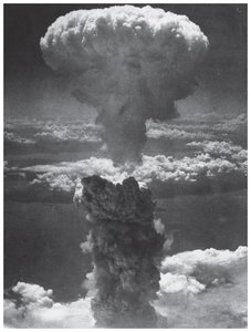 Mushroom cloud over Nagasaki, 1945