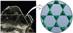 Mica structure and mineral sample