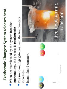 Exothermic change experiment