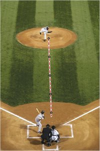 Baseball analogy for electron paths