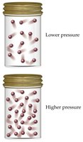 Gas pressure in a container