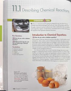 Introduction to chemical equations with baking ingredients