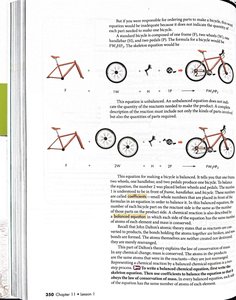 Bicycle analogy for balancing equations