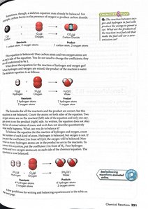 Molecular models for balancing equations