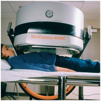 Patient undergoing nuclear medicine scan