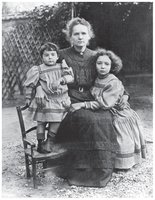 Marie Curie with her daughters