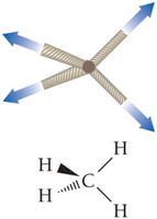 Tetrahedral molecule with no net dipole