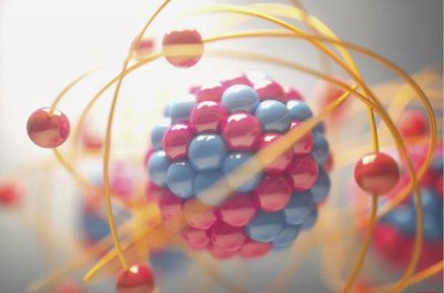 Nuclear model of the atom with nucleus and electrons