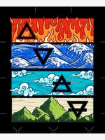 Artistic representation of four elements