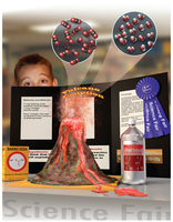Science fair volcano demonstrating gas evolution reaction