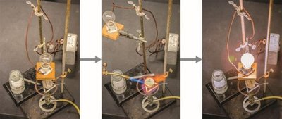 Sodium chloride melting and conducting electricity