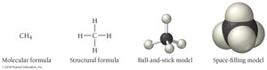 Methane: molecular, structural, and model representations