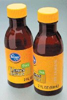 Lemon extract bottles