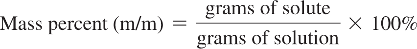Mass percent formula