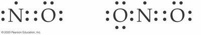 Lewis structures for NO and NO2