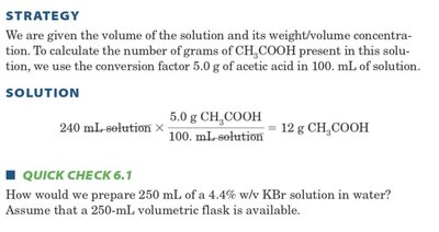 Percent concentration calculation
