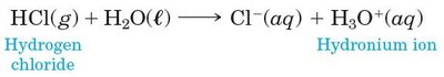 HCl reaction with water