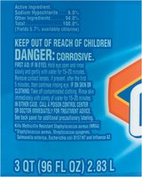 Label of household bleach