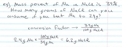 Worked example using mass percent to calculate grams of NaCl