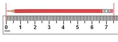 Ruler with pencil for measurement
