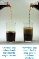 Cold vs. warm soda pop and CO2 solubility