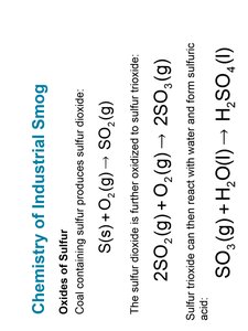 Sulfur oxides reactions