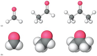 Molecular models of aldehydes and ketones