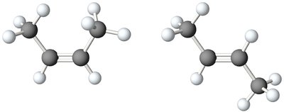 Cis and trans isomers of 2-butene