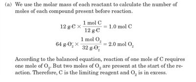 Limiting reagent calculation