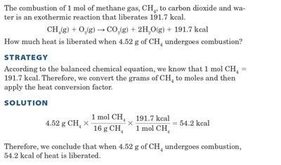Heat of reaction example