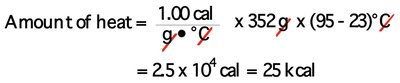 Specific heat calculation example