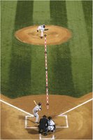 Baseball path analogy for electron behavior