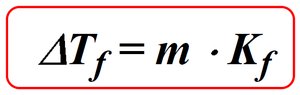 Freezing point depression equation