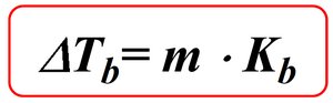 Boiling point elevation equation