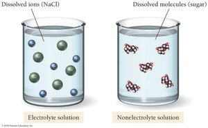 Electrolyte vs. nonelectrolyte solutions