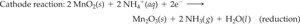 Dry-cell battery cathode reaction