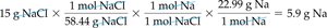 Calculation: g NaCl to g Na