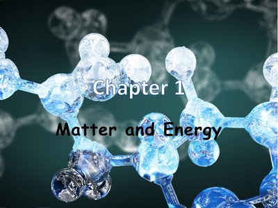 Molecular structure representing matter and energy