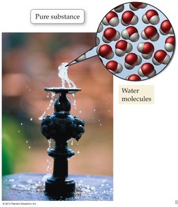 Water molecules as a pure substance