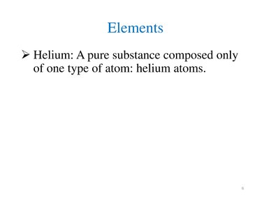 Helium as a pure substance