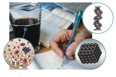 Everyday objects and their molecular structure