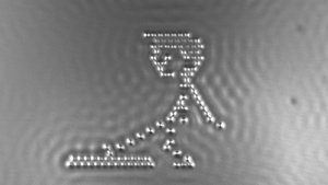 Atomic-scale image showing arrangement of atoms