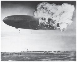 The Hindenburg disaster, illustrating hydrogen's reactivity