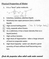 Physical properties of water