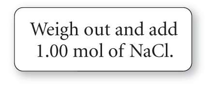 Adding water to dissolve NaCl
